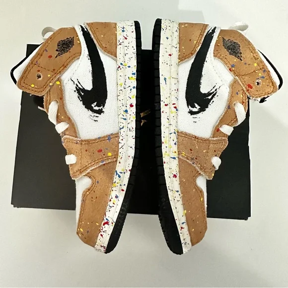 Jordan 1 Mid SE Brushstroke-Brand New Size 10 - Picture 8 of 9